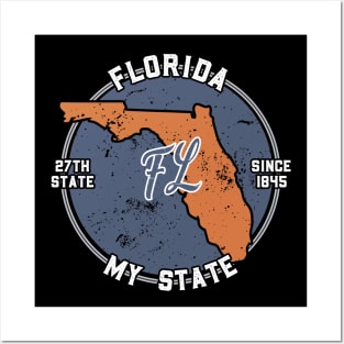 Florida My State Patriot State Tourist Gift Posters and Art